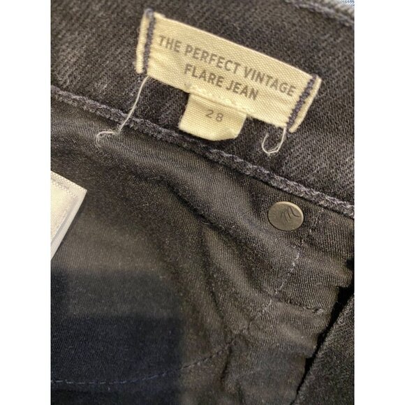 Madewell 28 The Perfect Vintage Flare Jean Sherborn Wash Black Wide Leg GUC - Picture 10 of 12
